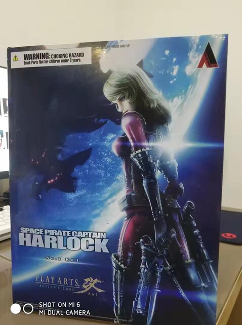 Original PlayArts Kai Space Pirate Captain Harlock Kei PVC Action Figure Toy Model 27cm - 7aleon