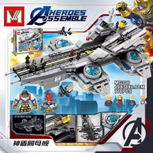 Carica l&#39;immagine nel visualizzatore di Gallery, Avengers Marvel Superheroes Ultimate Quinjet Interstellar Space Fighter Figures MOC Building Blocks Movie Model Bricks Toys Kids - 7aleon
